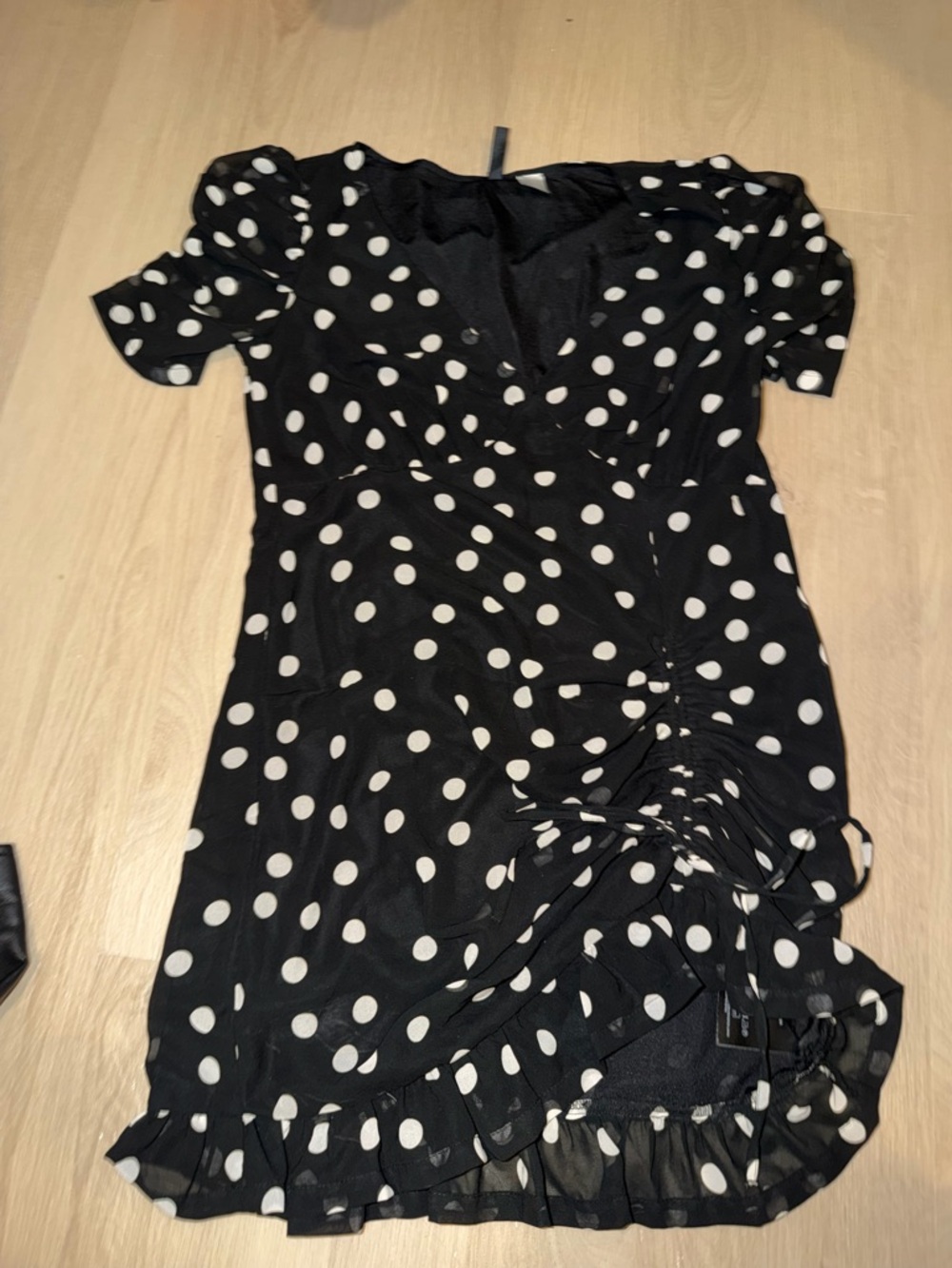 H&M Black and White Polka Dot Mini Dress